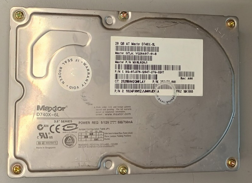 Tested Maxtor D740X-6L IDE ATA Hard Disk Drive 40GB HDD - WARRANTY