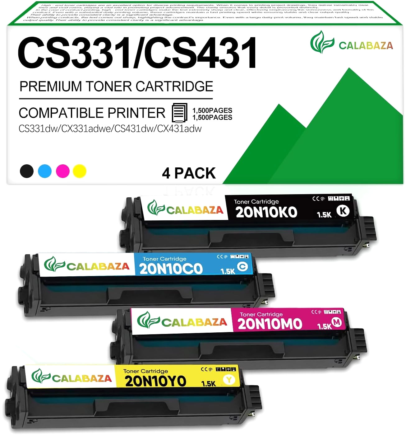 CS331 Toner Cartridge for Lexmark CS331dw CS431dw CX331adwe CX431adw Printers