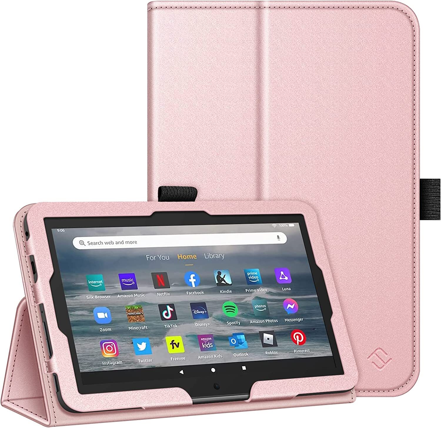 Folio Case for All-New Fire 7 12th 2022 Latest ModelTablet Foldable Stand Cover