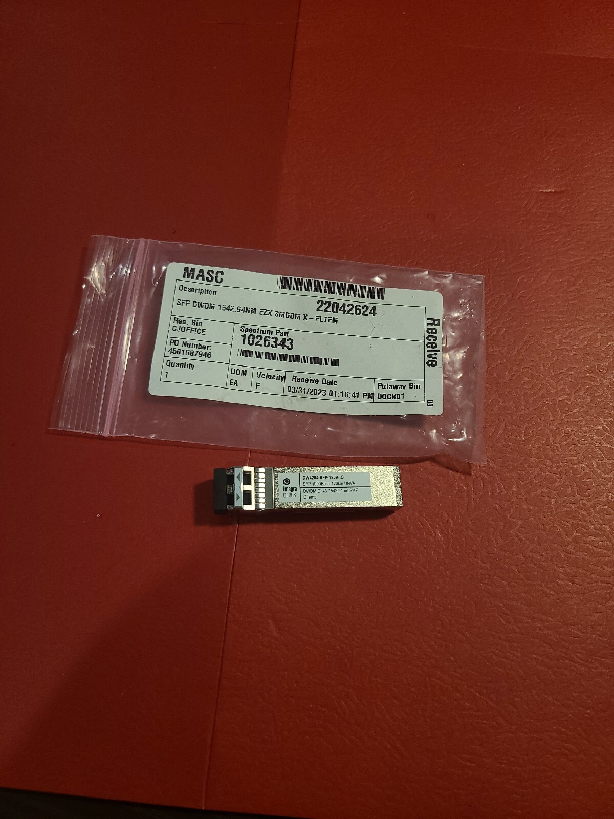 Integra Optics Juniper Compatible Transceiver  Ex-SFP-1GE-LH.0D93-10  770488-INT
