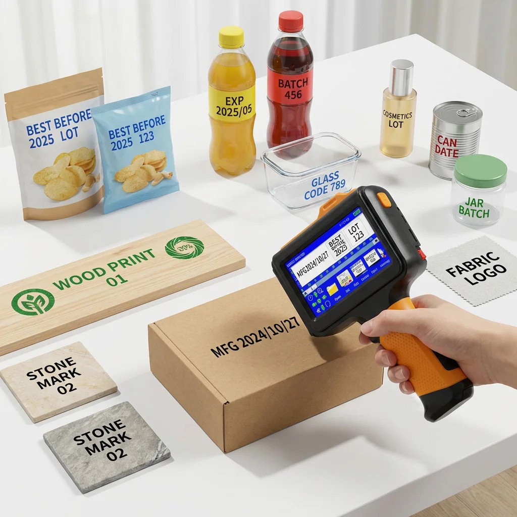  Handheld Inkjet Printer 12.7mm - Portable Date Coder for Industrial