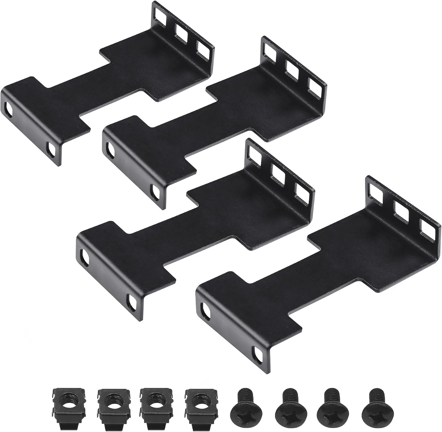 4 Pcs Server Rack Depth Extender, 1U Recessed Rack Extender Deep Mount Adapter K