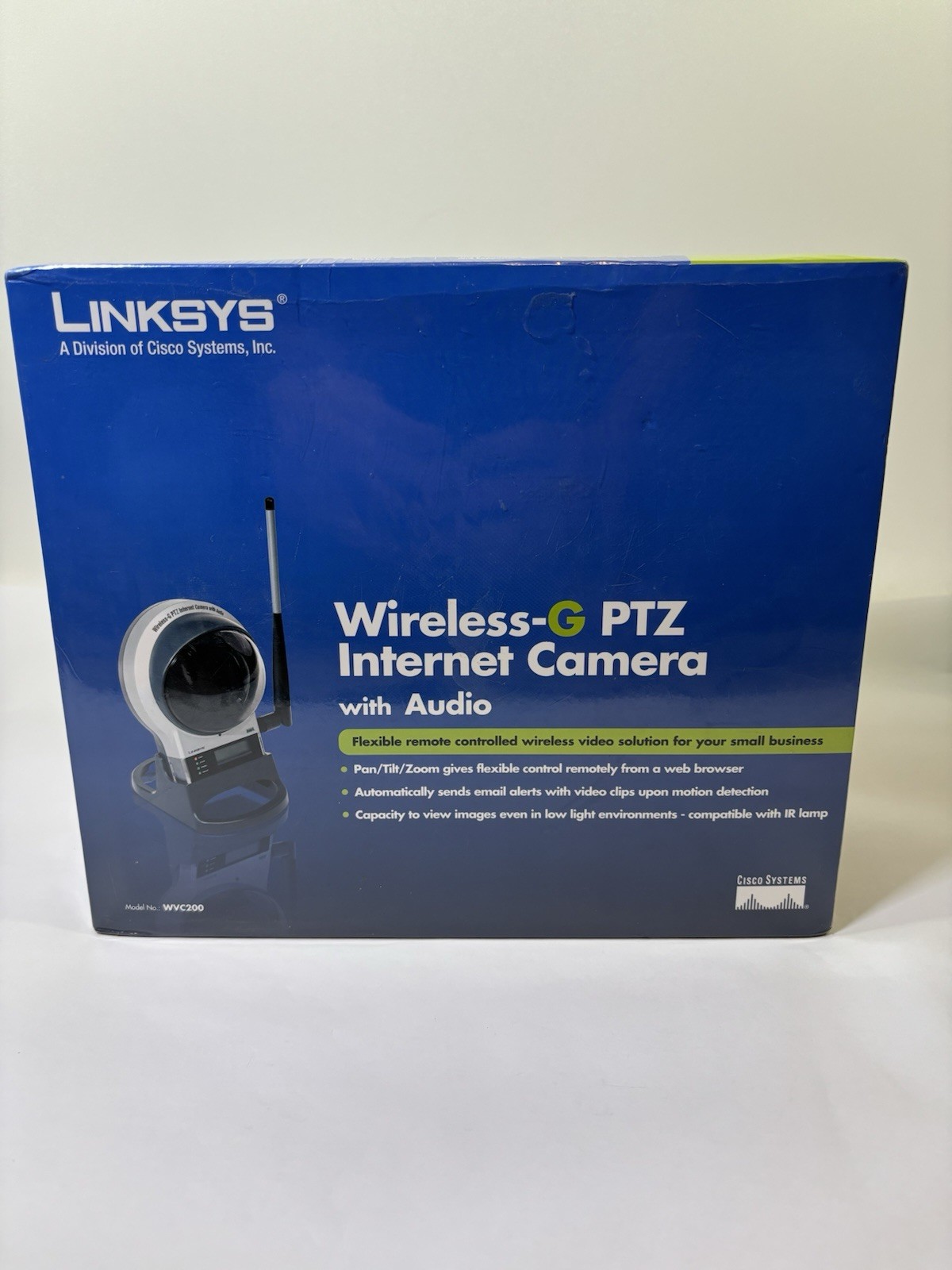 Linksys WVC200 Web Cam Wireless-G PTZ Internet Camera with Audio - Retail $249