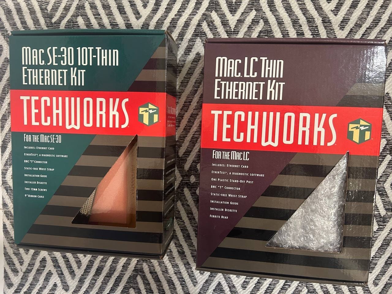TechWorks Mac SE/30 & LC Thin Ethernet Kits CIB Lot