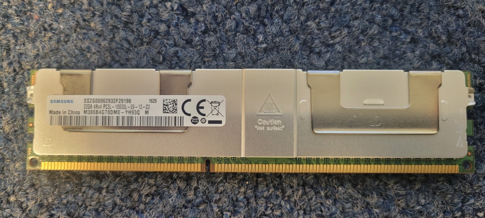 SAMSUNG - 32GB DDR3-1333 PC3-10600 ECC 240 Pin 1.35V CL=9 Rank 4 Load Reduction