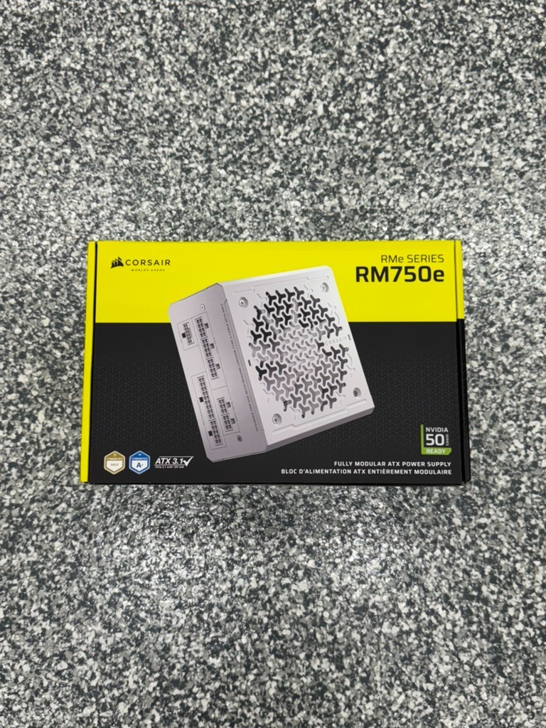 BOX ONLY- Corsair RM750e (2025) Fully Modular ATX Power Supply White- BOX ONLY