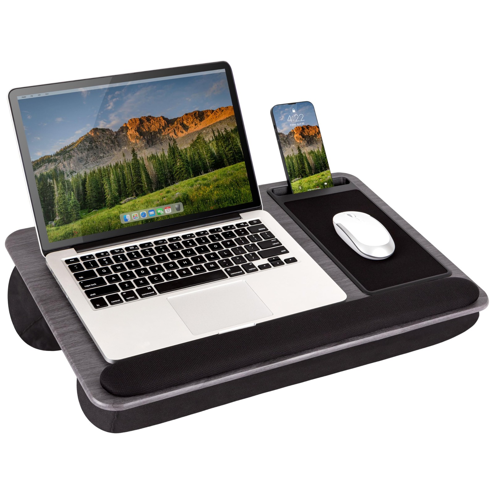 LAPGEAR Home Office Pro Lap Desk with Wrist Rest, Mouse Pad, and Phone Holder...