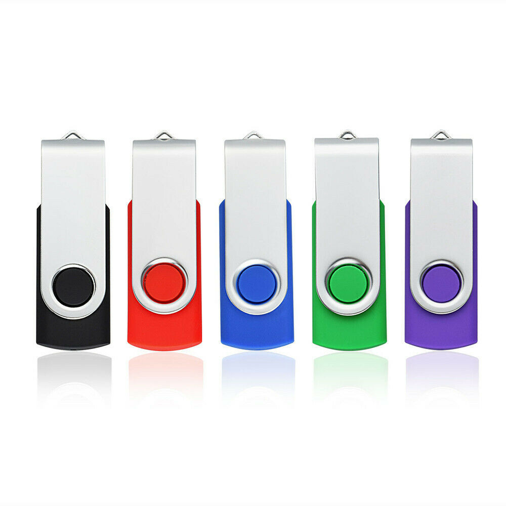 5/10 Pack USB 2.0 Flash Drives Rotating Swivel Memory Sticks Thumb Pen Drive Lot