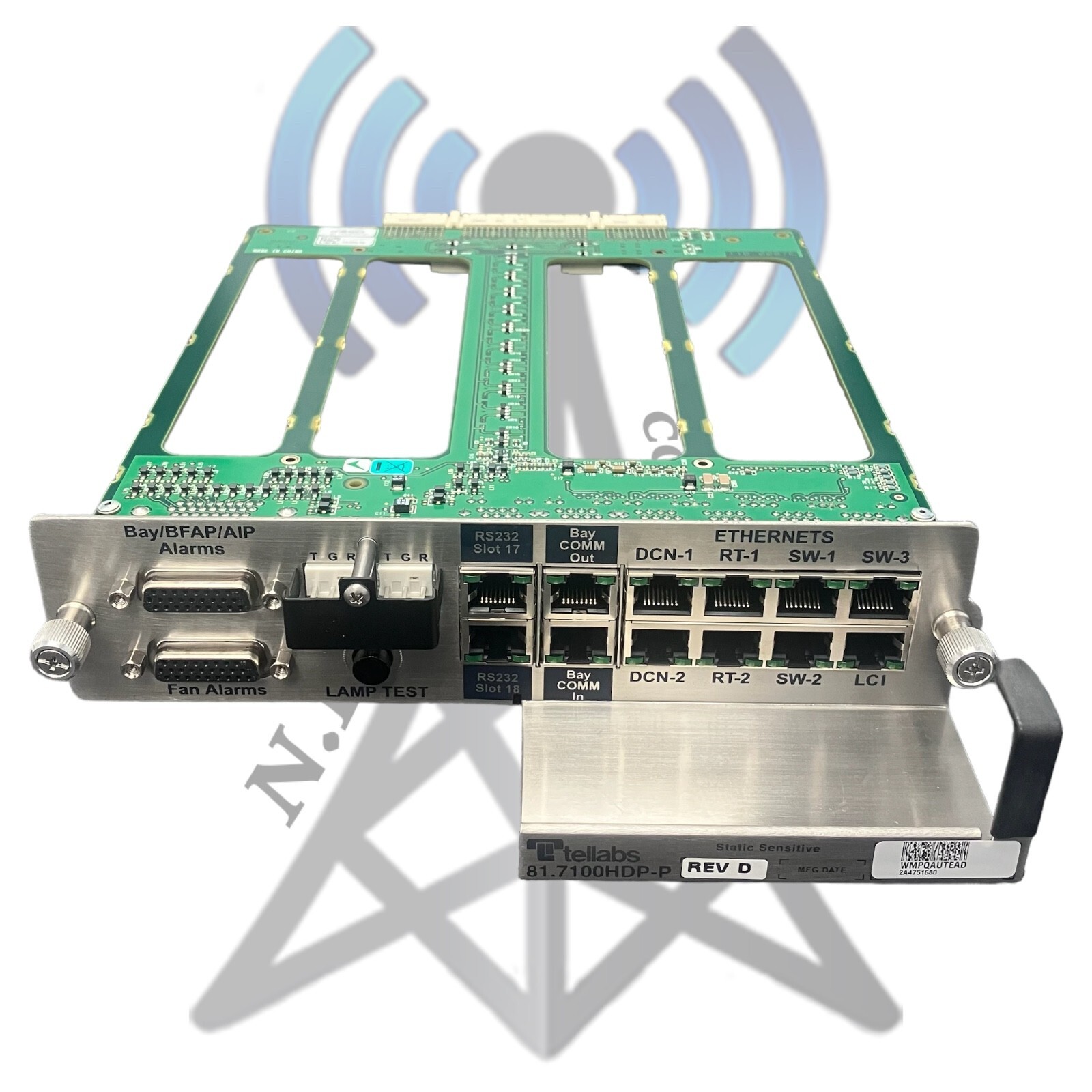 Tellabs, 81.7100HDP-P, WMPQAUTEAD, Rev-D, 7100 PASSIVE HDP MODULE, *Alex*