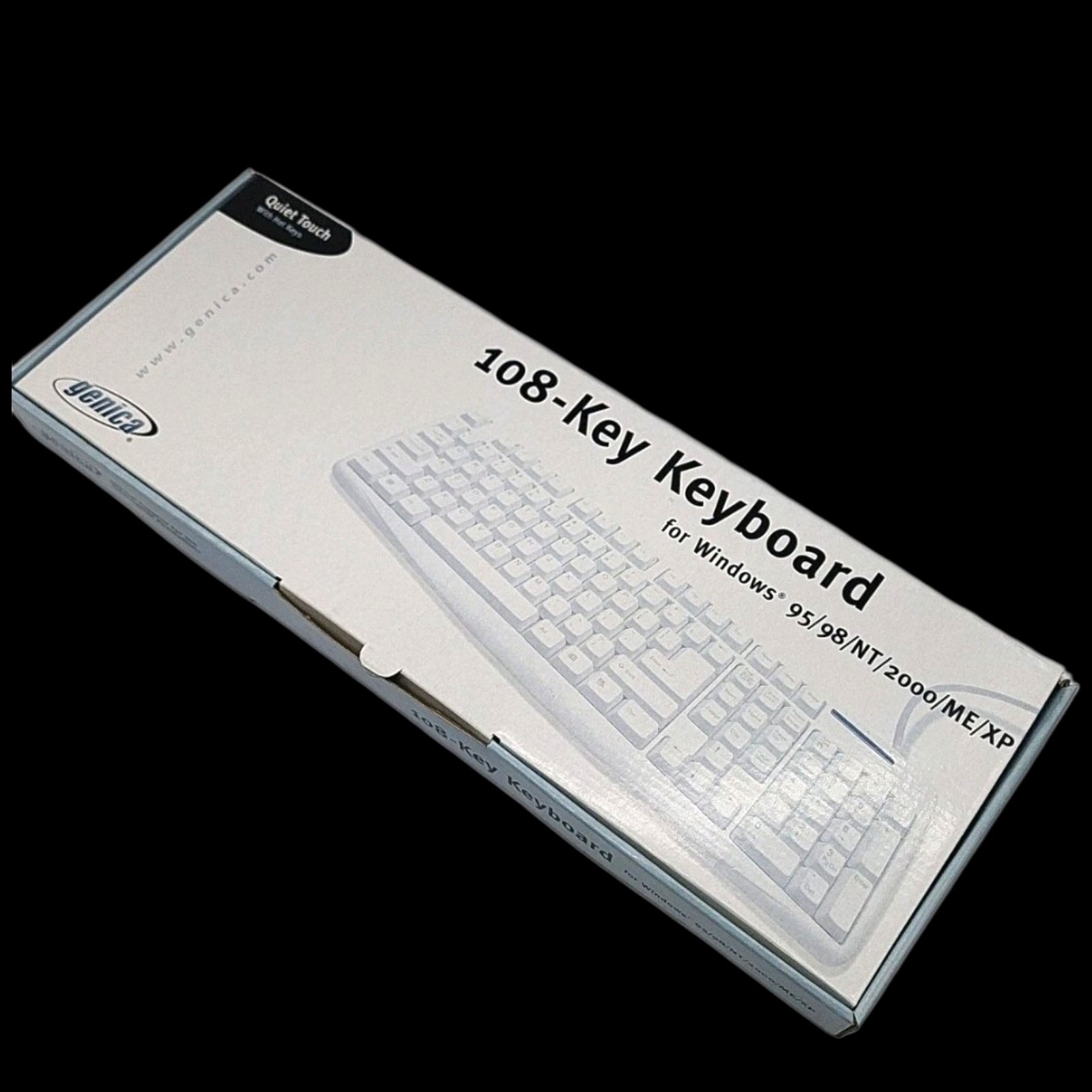 Genica GN-151 108-Key PS/2 Keyboard Beige Quiet Touch NOS NIB 2003 Retro PC
