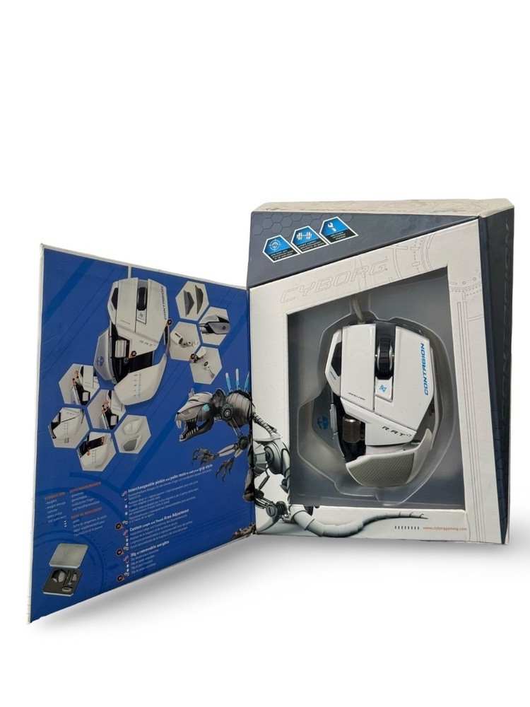 Cyborg R.A.T. 7 Gaming Mouse w/ AirPort Express Box Used