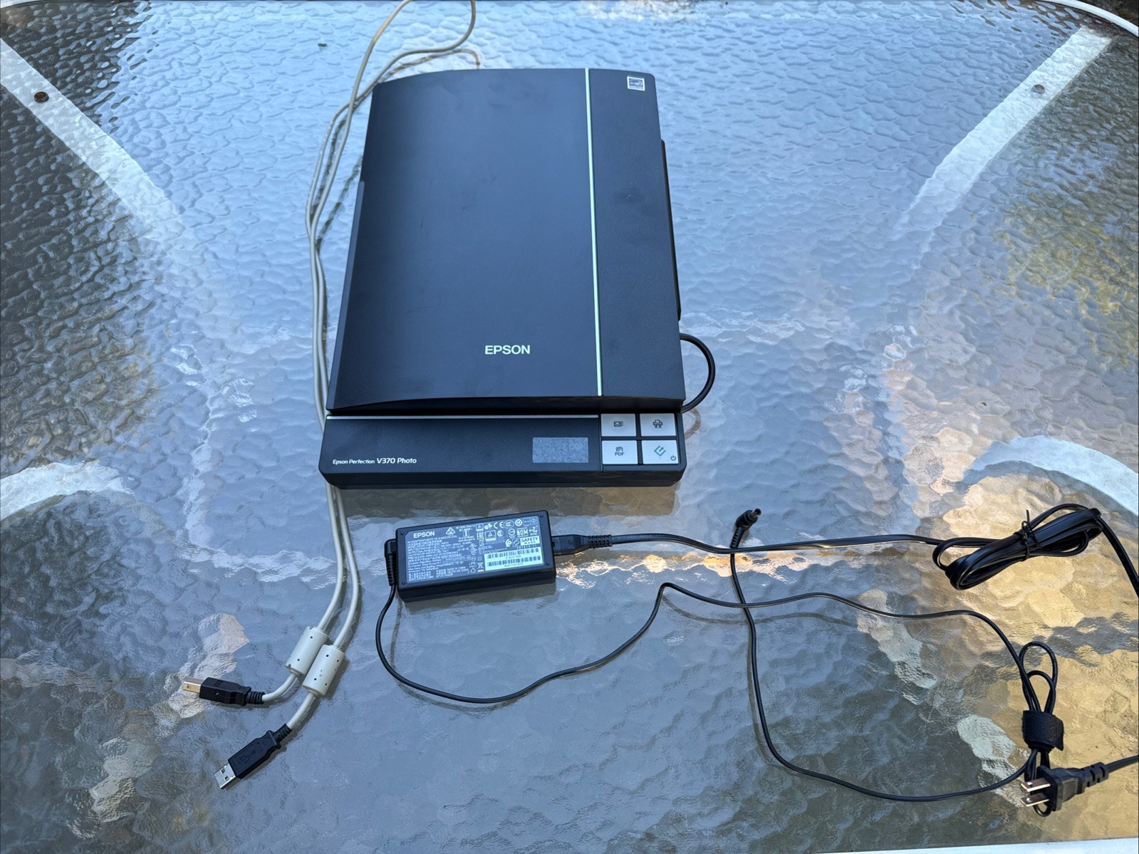 Epson Perfection V370 Photo Flatbed Scanner W/ Power Adapter & USB
