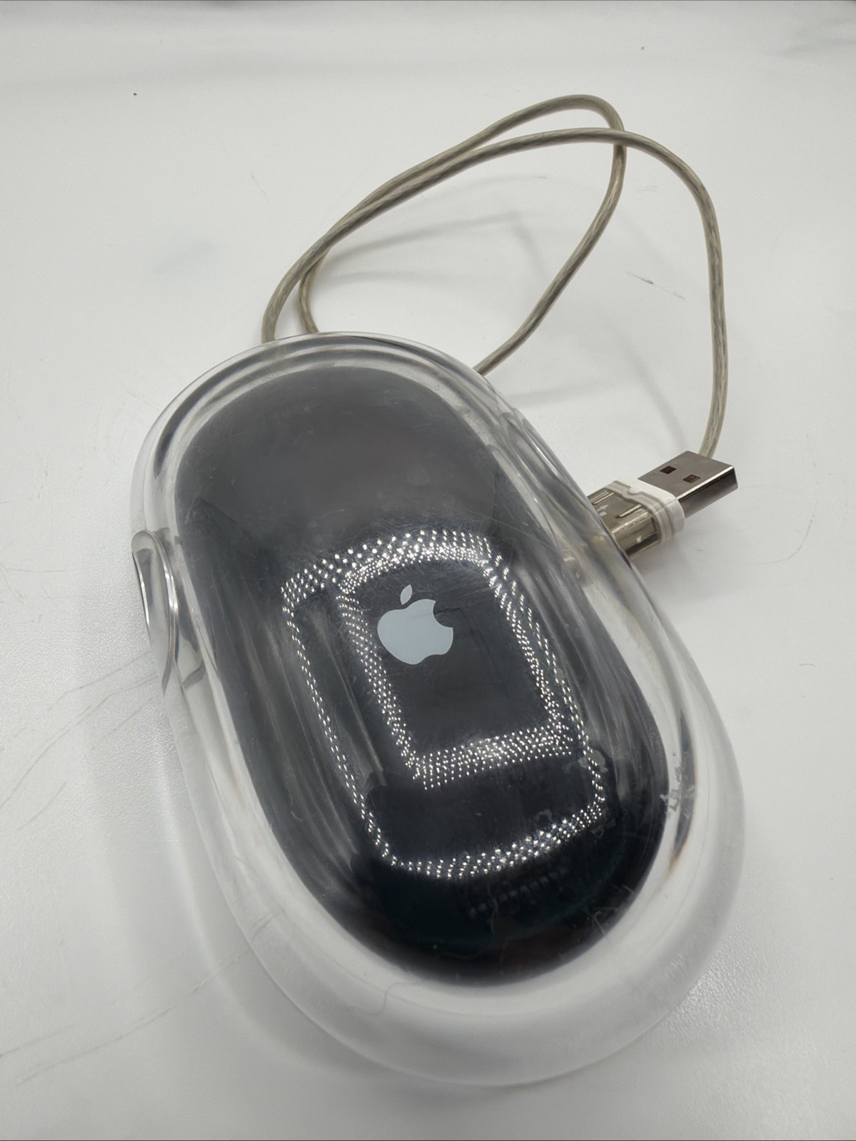 APPLE IMAC PRO MOUSE Wired USB DESKTOP MOUSE M5769 Clear Transparent Shell VGC