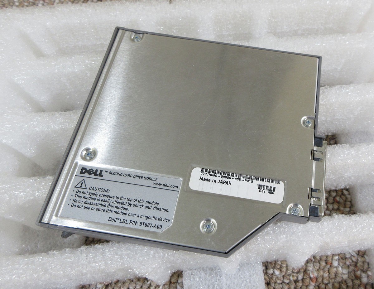 Dell D-Series 80g Media Bay 2nd HD Module Caddy w/ LOW LOW HOURS 80gb Fujitsu HD