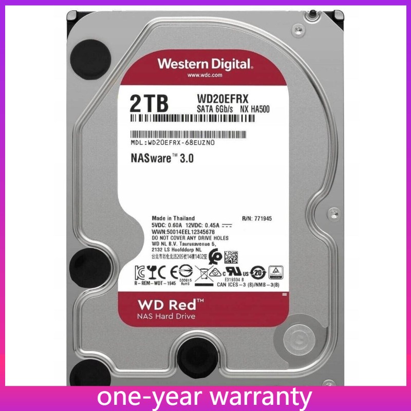 WD Red 2TB NAS WD20EFRX 5400RPM 3.5" SATA III 64MB Internal Enterprise Drive