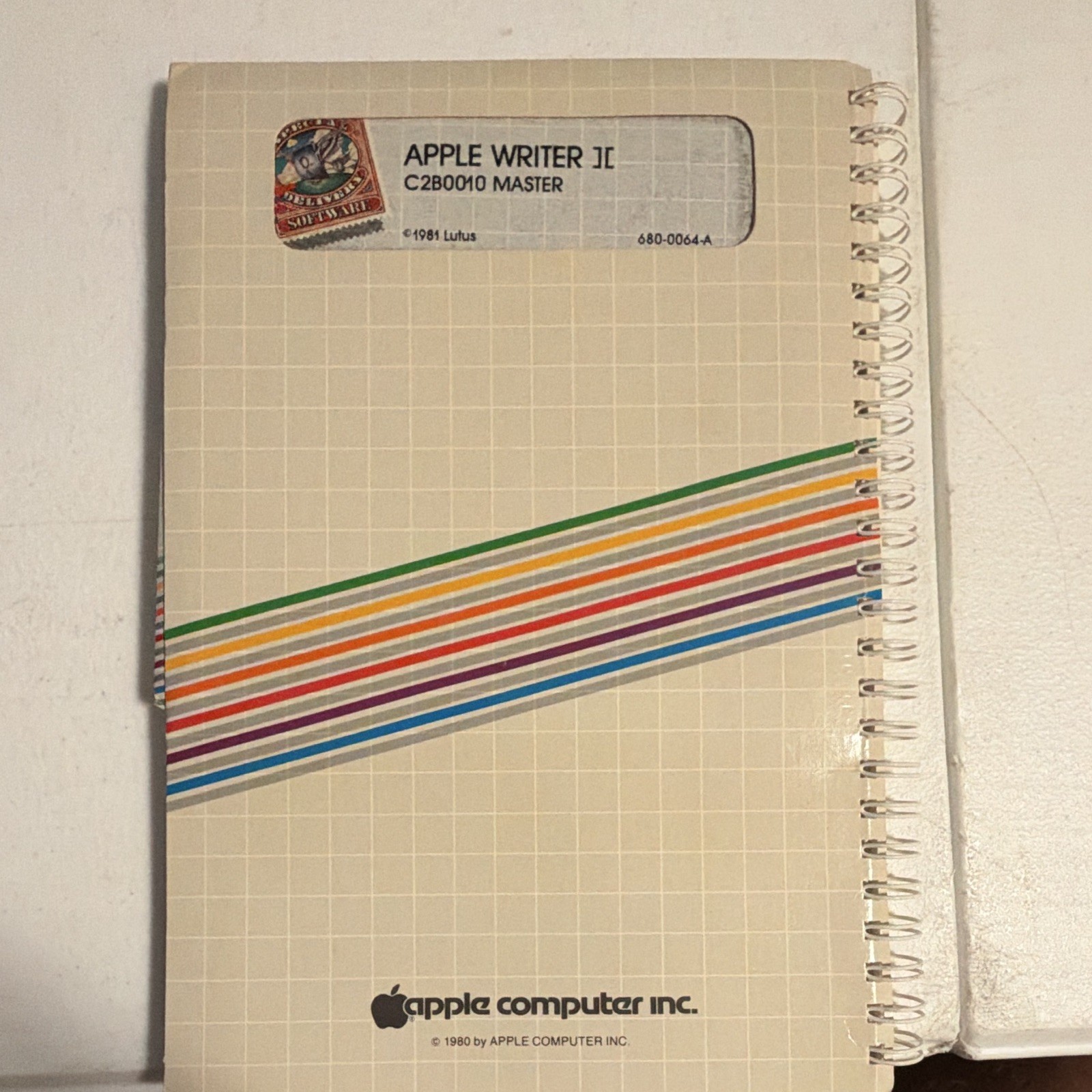 Vintage Apple Writer II Operating Manual and Floppy Disc UNTESTED