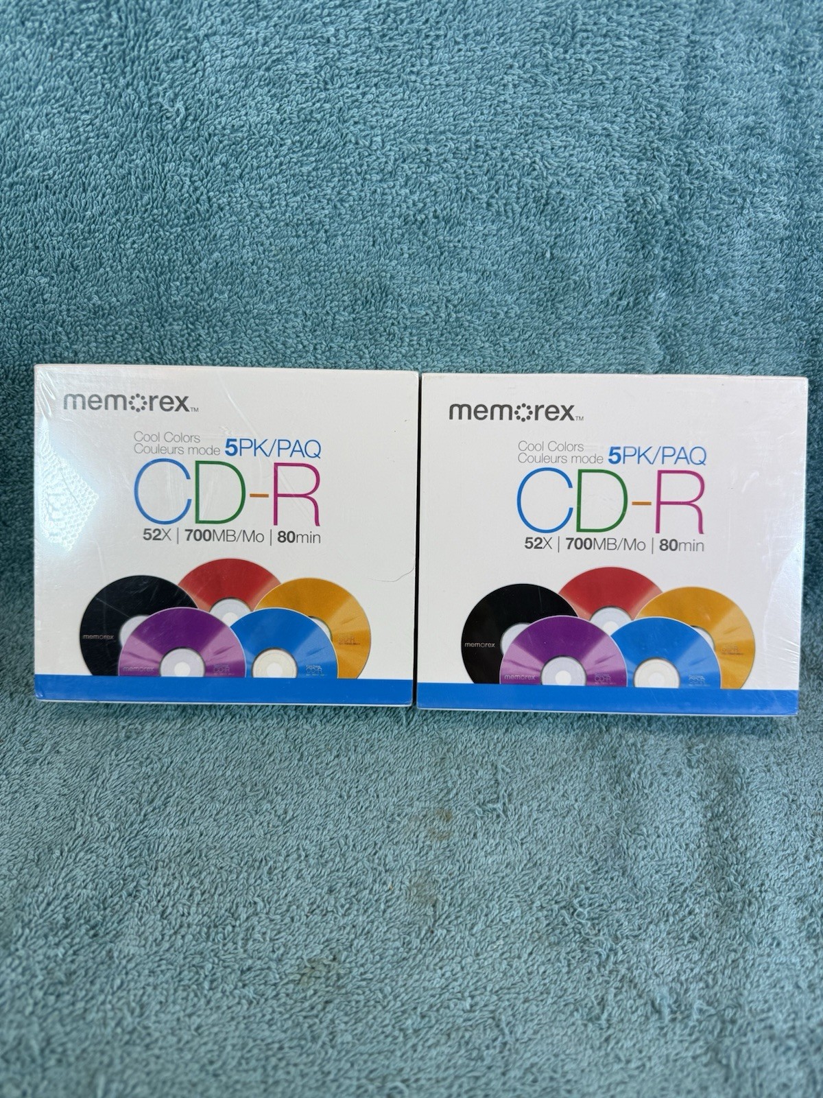 Memorex Cool Colors 52x 700MB 80-min. Recordable CD-R 5-pk/10 discs Lot Of 2