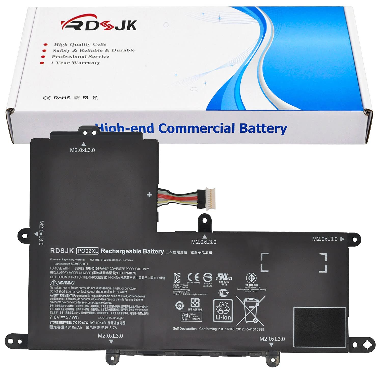 PO02XL Laptop Battery for HP Stream 11-R 11-R014WM 11-R010NR 11-Y 11-AH 11-AK