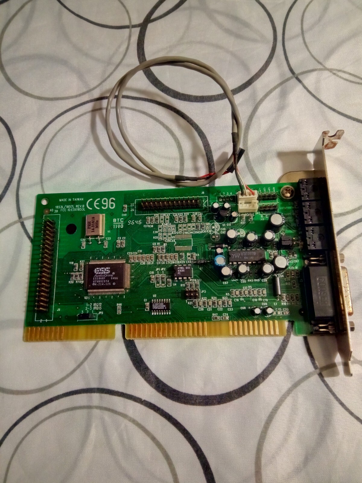 ESS BTC 1853L 16-Bit ISA ES1868F Chip 1857L Vintage ISA Sound Card Tested Works