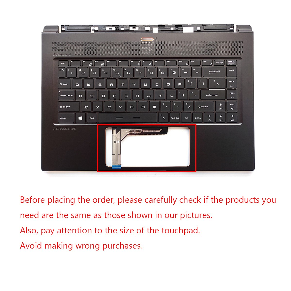 New For MSI GS65 Stealth GS65VR MS-16Q4 Palmrest Upper Case Backlit Keyboard US