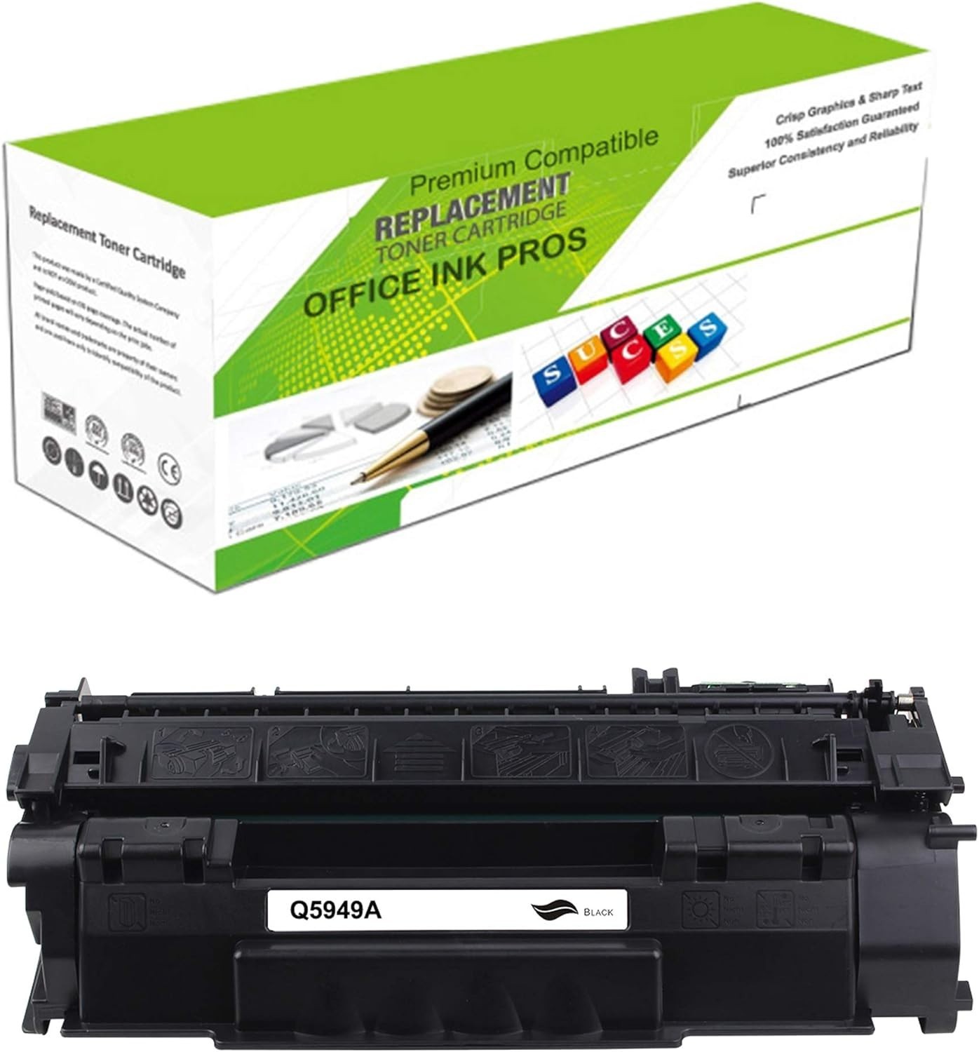 ABT Compatible Toner Cartridge Replacement for HP, Canon, Q5949A