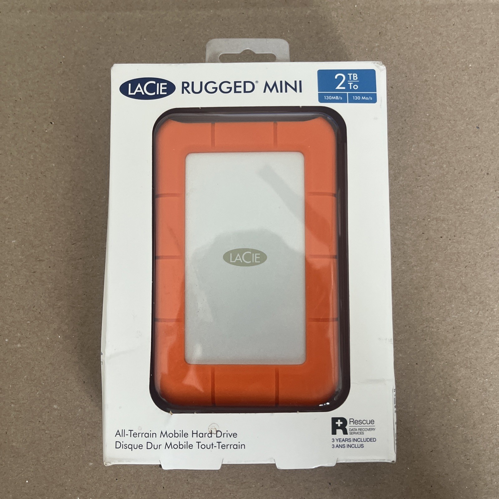 LaCie Rugged Mini 2TB All-Terrain Mobile Hard Drive | LAC9000298 | USB3 | New