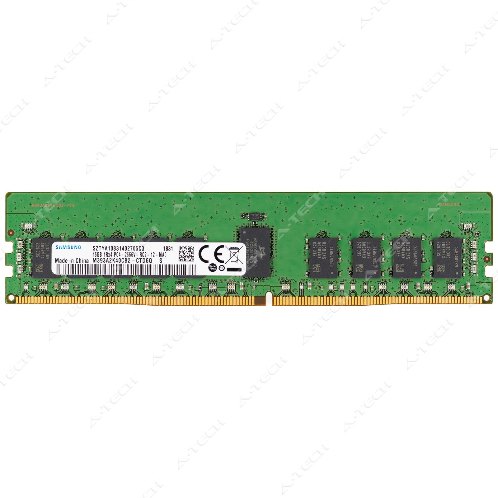 Samsung 16GB DDR4 2666MHz PC4-21300 ECC RDIMM Server Memory RAM M393A2K40CB2-CTD