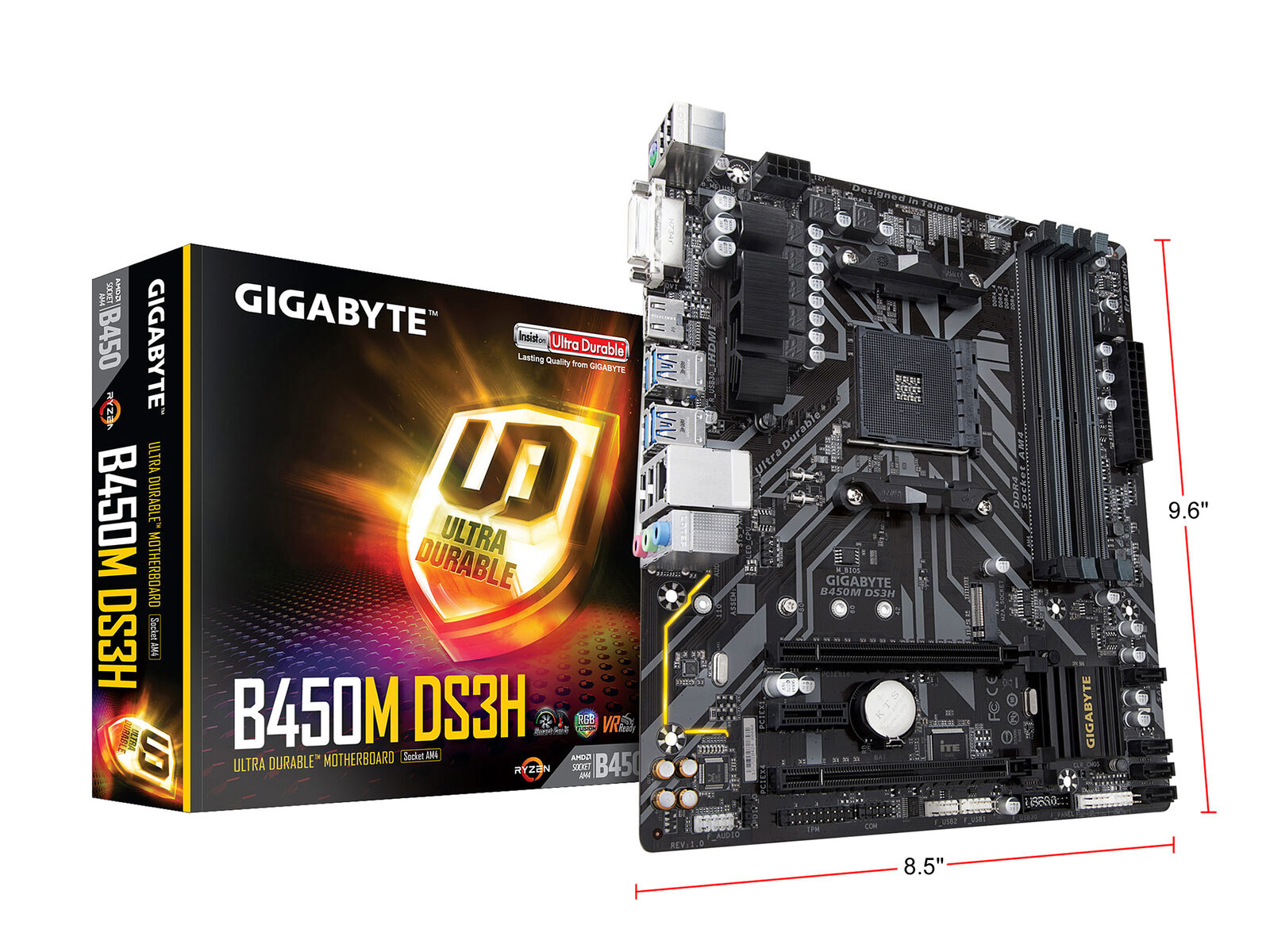 GIGABYTE B450M DS3H AM4 Micro ATX AMD Motherboard
