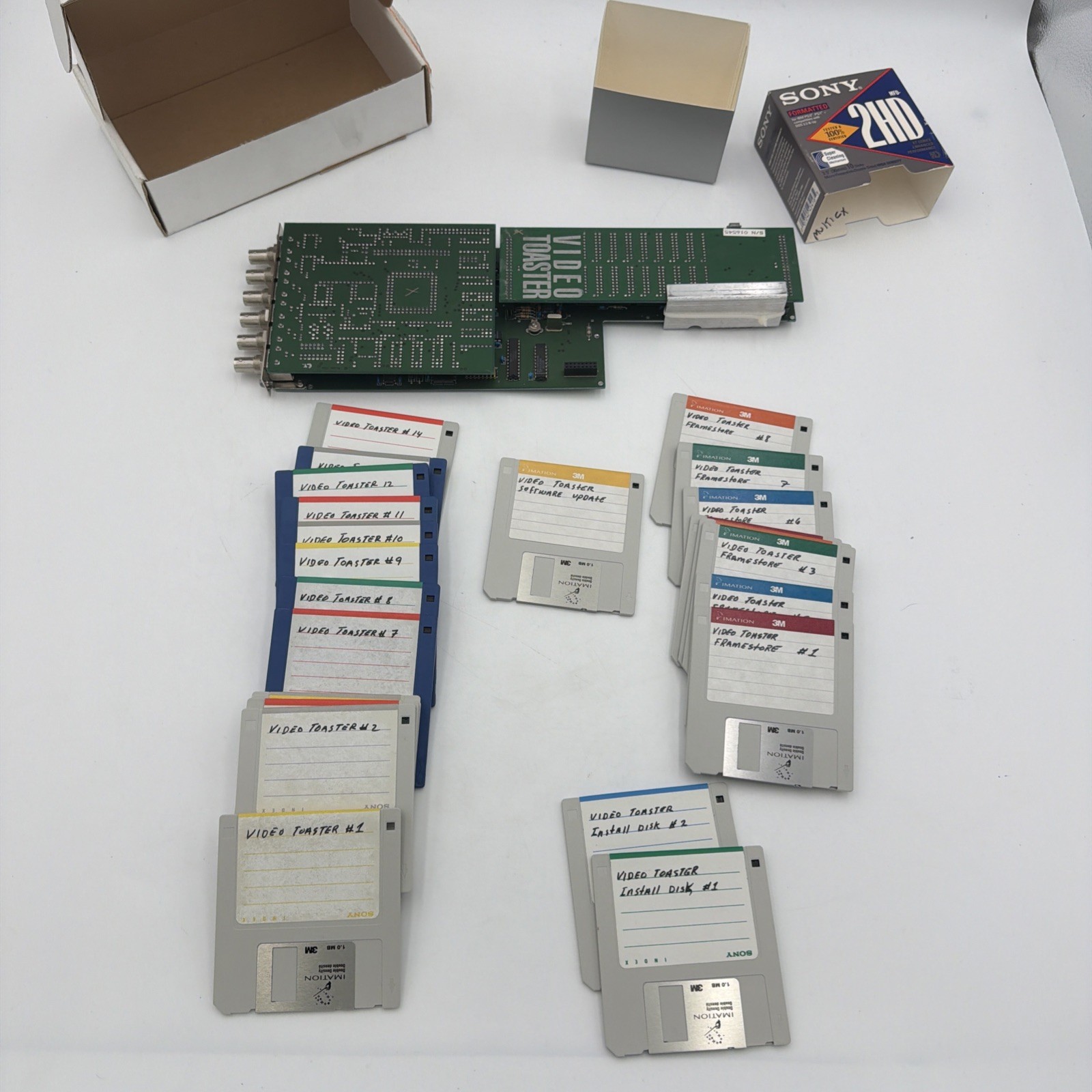NewTek Video Toaster 2000 Amiga 2000 Video Slot Card AutoConfig Tested, Disk Lot