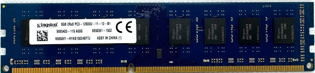 Kingston 8GB 2Rx8 PC3-12800U K66GKY-HYAS15024EFTJ DDR3 DIMM ECC- SERVER RAM