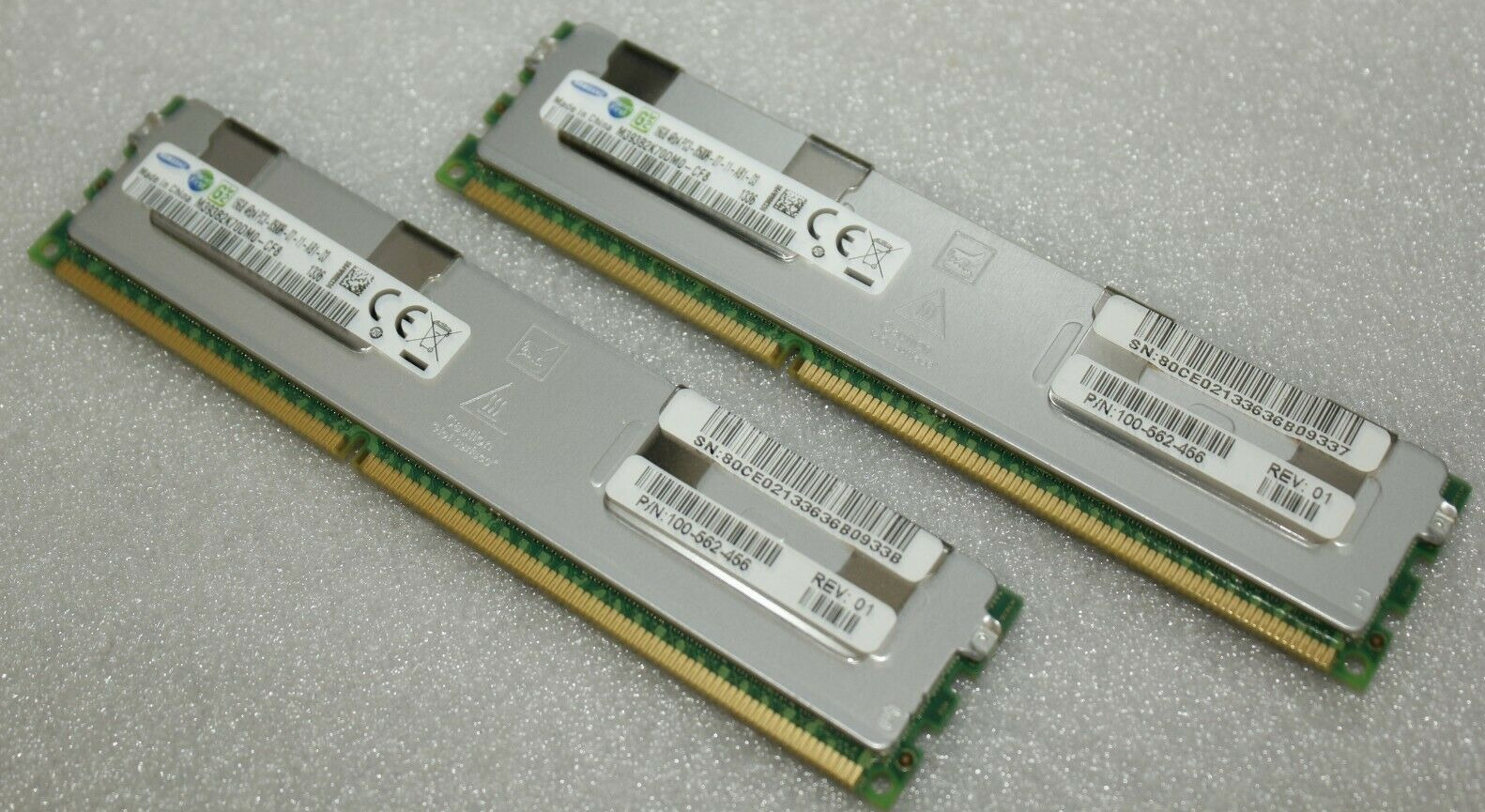 Samsung 32GB (2X16GB) 4Rx4 PC3-8500R DDR3 ECC Server Memory Ram M393B2K70DM0-CF8