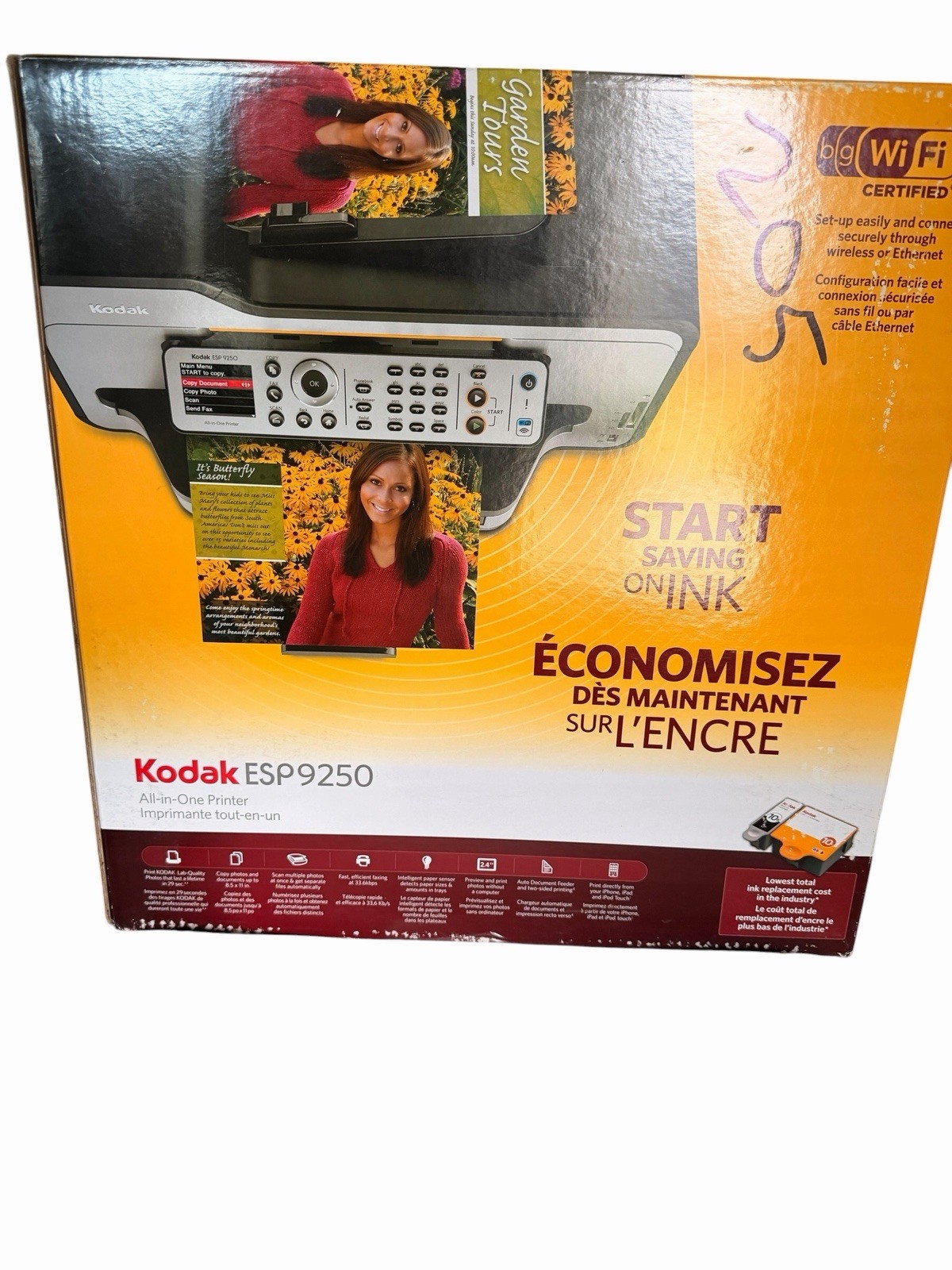 Brand New Kodak ESP 9250 All In One Printer (2773635) Uses Kodak 10 Ink NIB