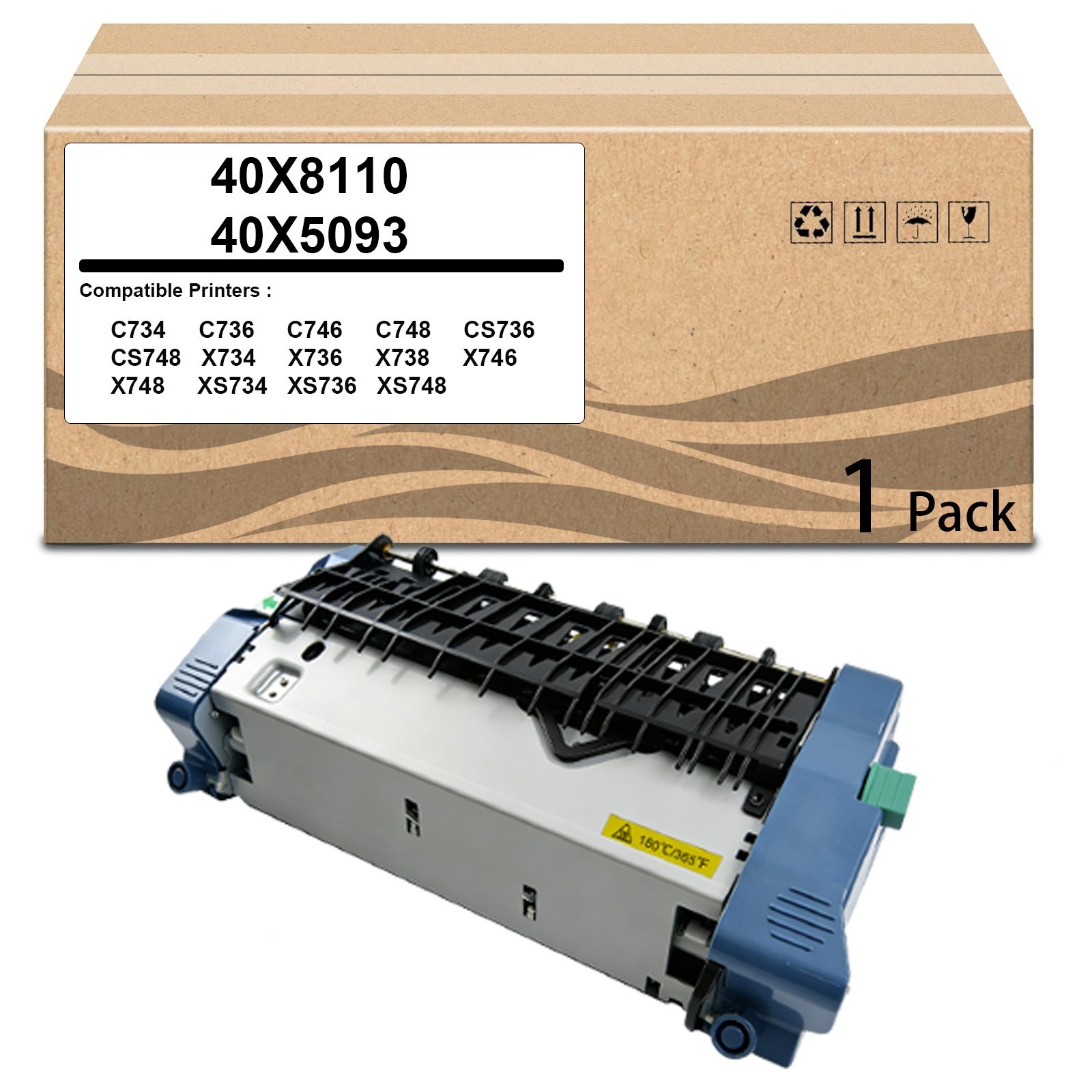 1 Pack 40X8110 40X5093 Fuser Unit Compatible with Lexmark C734 C736 C746  CS748