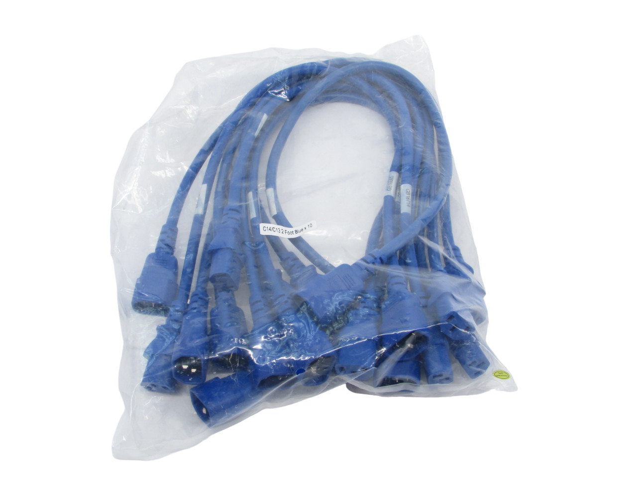 10x New Generic C14/C13 4FT Blue 3-Prong Power Cables Lot of 10