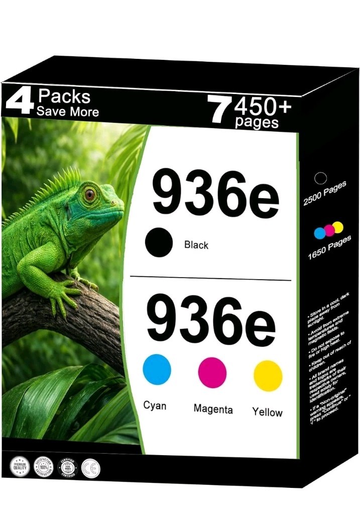936XL 936e Ink Cartridge Combo Pack For HP OfficeJet Pro 9125e 9120e 9730e 9135e