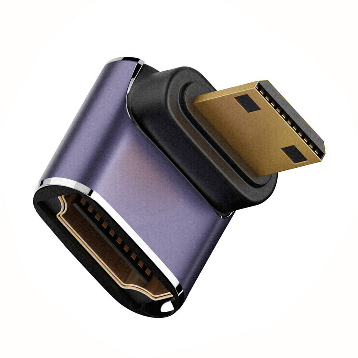 Mini HDMI 2.1 to HDMI Female 90 Degree UP Angled UHD Extension Converter Adapter