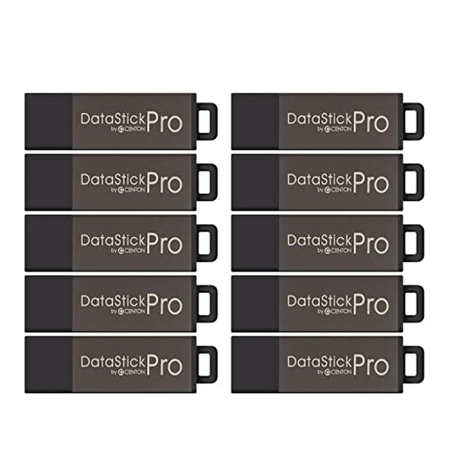 Centon Electronics DataStick Pro USB 2.0 Flash Drive, 4 GB, 10 USB Flash Driv...