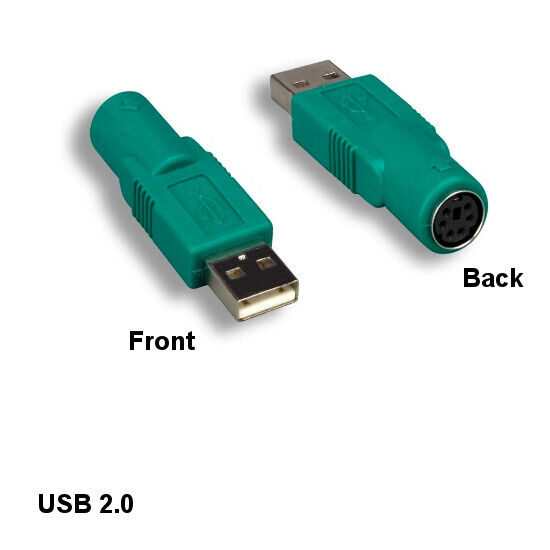 KNTK USB 2.0 Type A Male to MDIN6 Female Mouse Mice Adapter for Logitech PC