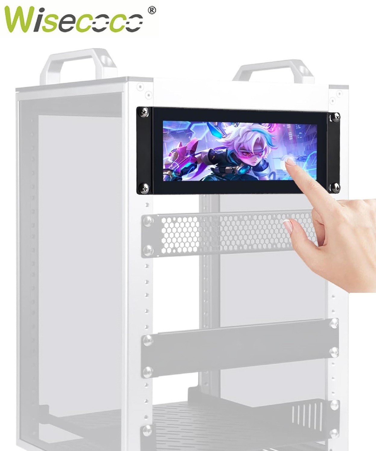 7.84"TouchScreen 2U Rack Mount Monitor 1280x400 for DeskPi RackMate T0/T1/T2/T0