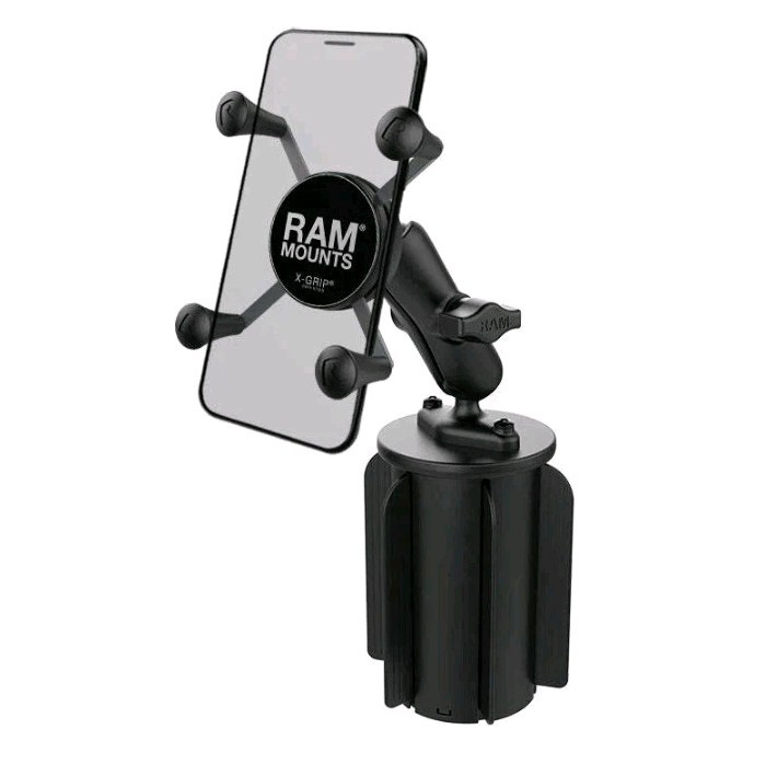 RAM X-Grip RAP-299-3-UN7BU Phone Mount with RAM-A-CAN II Cup Holder Base New.