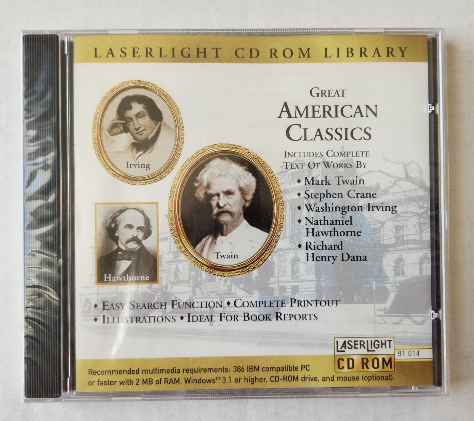 LaserLight CD ROM Library - Great American Classics. Sealed 1995 CD ROM. 91014