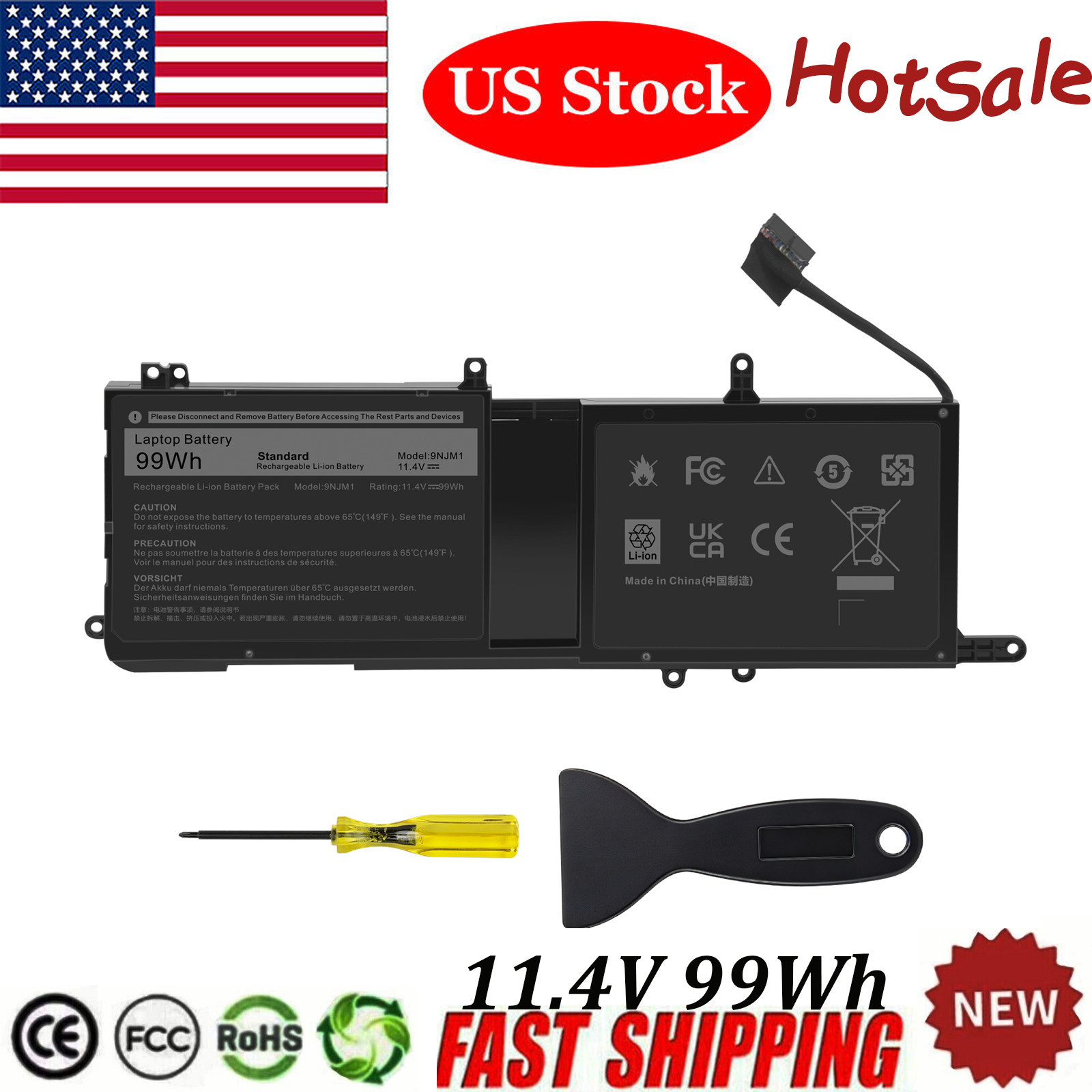 44T2R 68Wh Battery For Dell Alienware 15 17 R3 R4 R5 HF25D 546FF 9NJM1 MG2YH