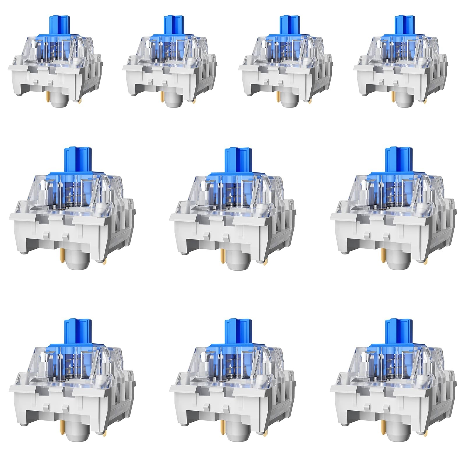 ZhouWang 108PCS Blue Click Switch,Clicker for 3D Prints 、Gaming Keyboards.