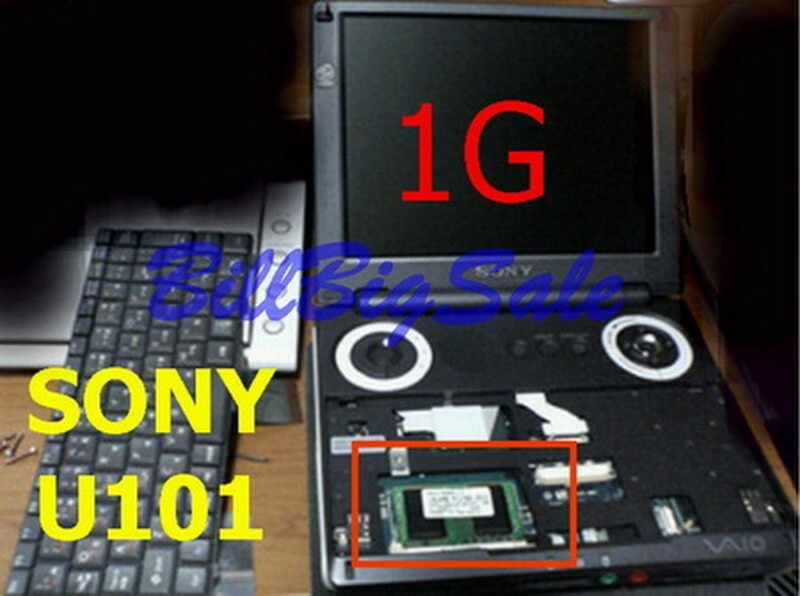 (1GB RAM) 1x1G SONY VAIO PCG U101 TR1 TR2 TR3 TR5 X505 MicroDIMM DDR-333 e μ