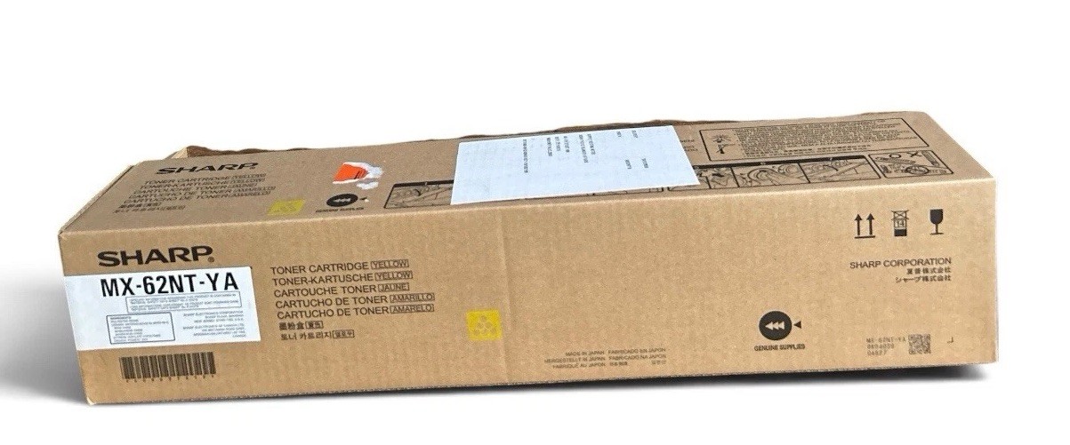 Genuine Sharp Color Toner Cartridge MX-62NT-YA Yellow NEW