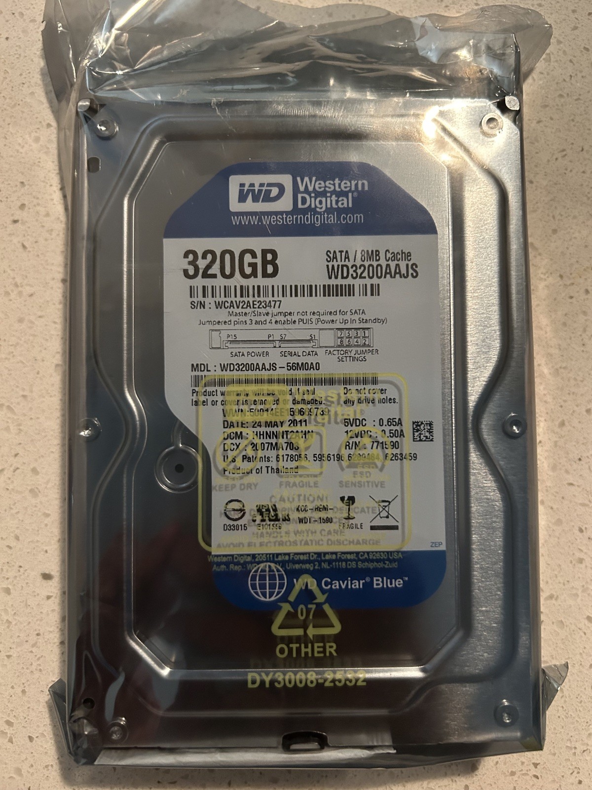  Western Digital 320GB 7200 RPM SATA 3.5" HDD