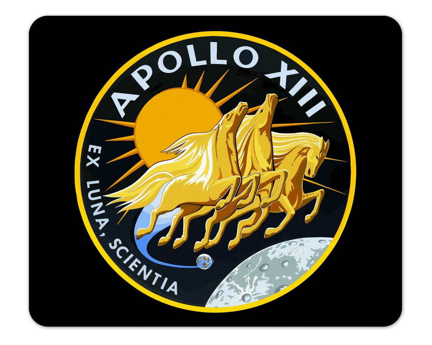 Apollo 13 Mission Logo Mouse Pad 1/8 Thick
