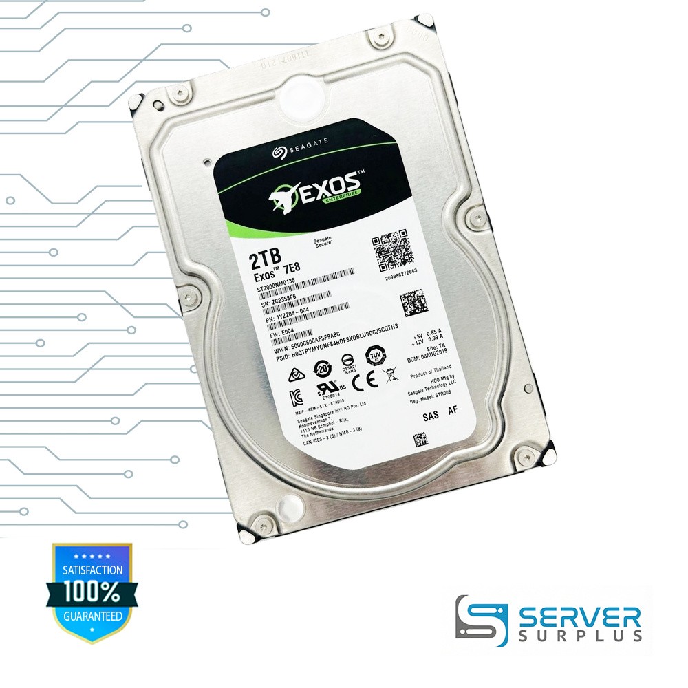 Seagate Exos 7E8 2TB SAS 3.5 in Enterprise HDD | ST2000NM0135