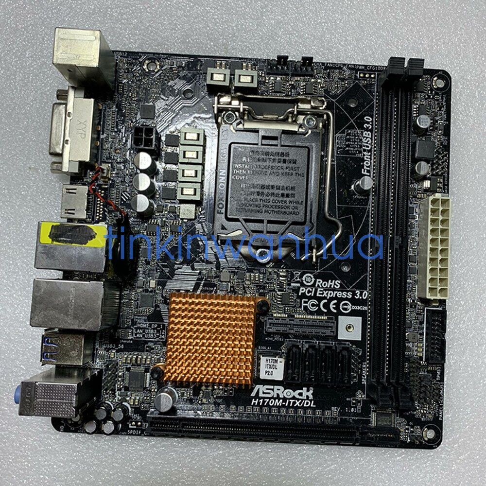 For ASRock H170M-ITX/DL Motherboard DDR4 PCI-E3.0 4×SATAIII Mini-ITX