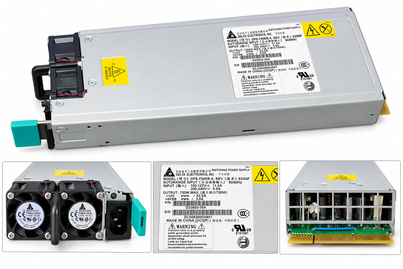 Delta Electronics DPS-750EB A 750W Server Power Supply PSU D20850-004